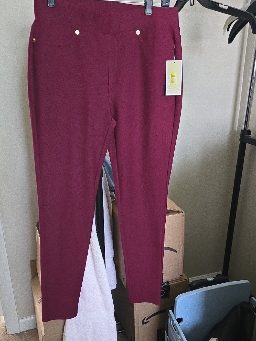 MICHAEL Michael Kors Burgundy Cropped Slim Jeans